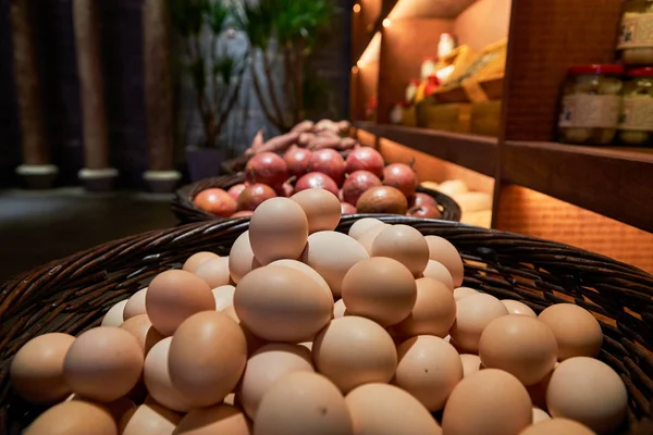 Pile Eggs Pantry — ストック写真