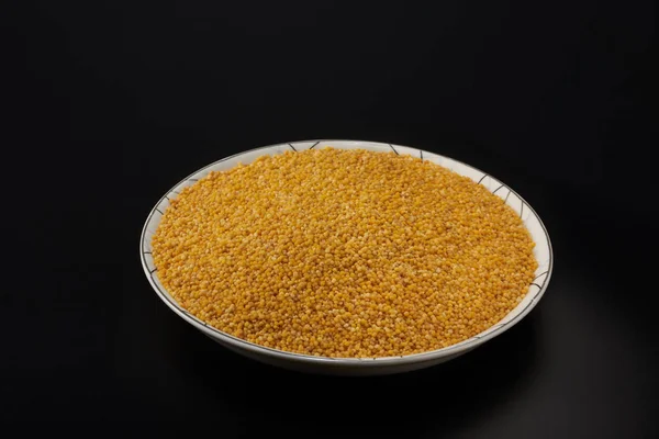 Golden Yellow Close Plate Yellow Rice — Stock Photo, Image