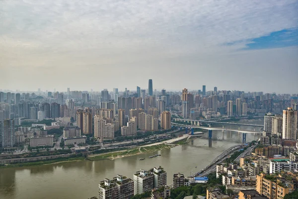 Miasto Wzdłuż Rzeki Jangcy Rzece Jialing Chongqing Chiny — Zdjęcie stockowe