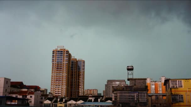 Fotografia Lapso Tempo Das Tempestades Cidade — Vídeo de Stock