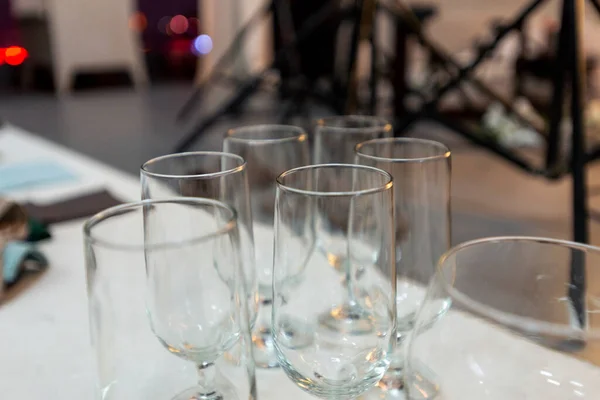 Wine glass props placed in the film and television studio