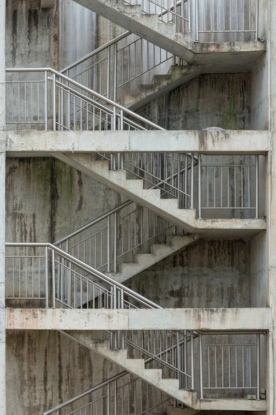 Gros Plan Des Escaliers Béton Bâtiment Résidentiel Traditionnel — Photo