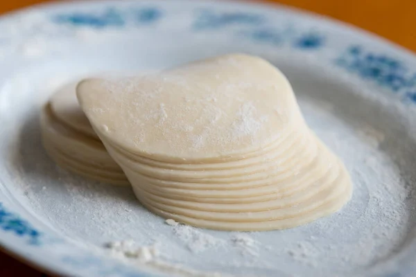 Stack Dumpling Hud Närbild — Stockfoto