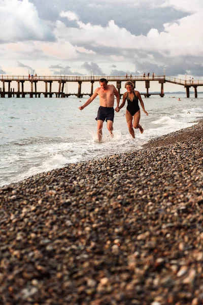 Koppel Het Strand — Stockfoto