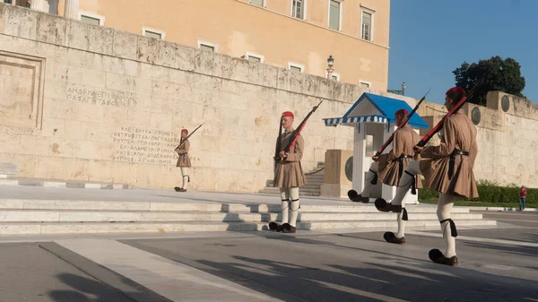 Greek Guard Change Ceremony Athens — Stock Photo, Image