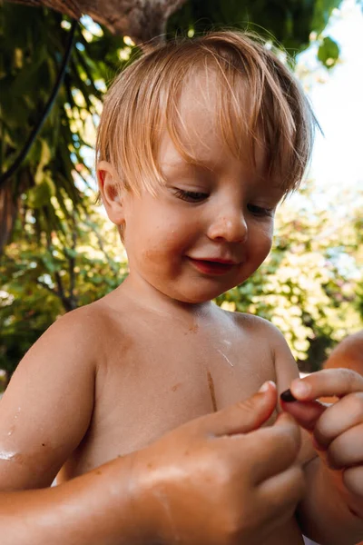 Retrato Niño Verano — Foto de Stock