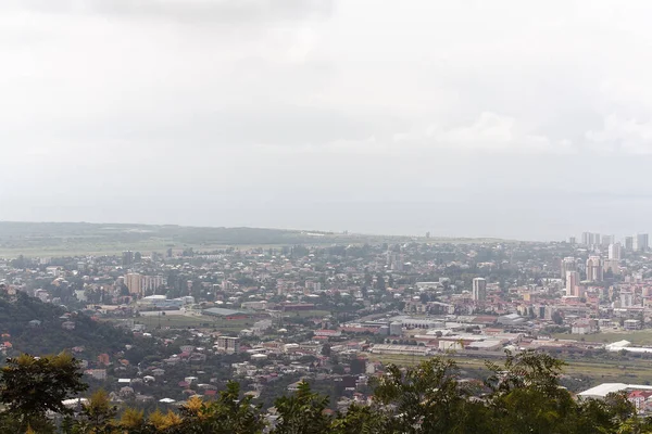 Blick Auf Die Stadt Aus Der Höhe Georgiens — Stockfoto