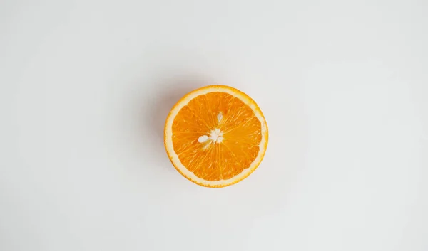 Cutaway Orange White Background — Stock Photo, Image