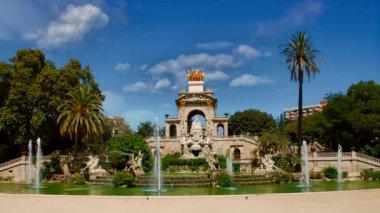 Görüntü yönetmeni 4kk. Barcelona, İspanya-Parc de la Ciutadella anıtsal çeşmesi