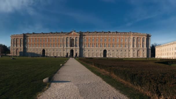 Caserta, Campania,Italy. Royal Palace of Bourbon facade .cinemagraph.4k. — Stock Video