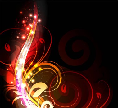 soyut yangın-çiçek şekil