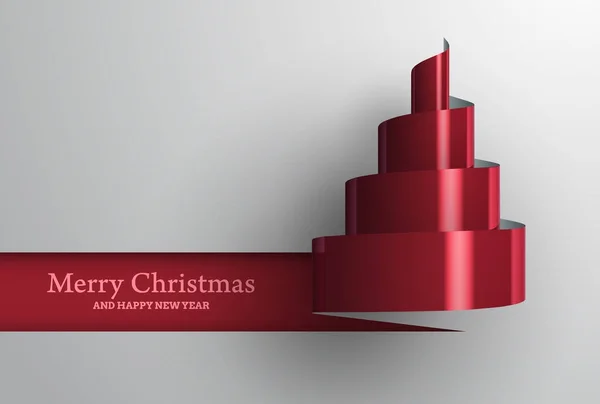 Кёрлинг ленты в форме рождественской ёлки — стоковый вектор