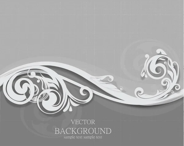 Waving floral border design — Stock Vector