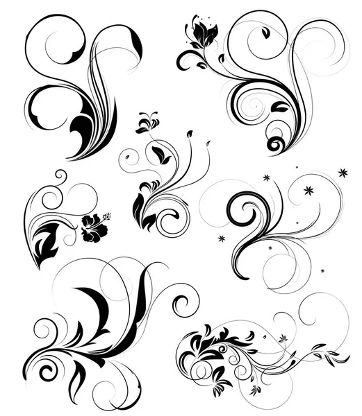 Illustration ensemble floral — Image vectorielle