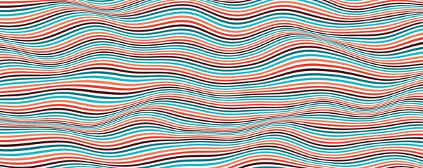 Fond Décoratif Abstrait Vectoriel Avec Des Rayures Couleur Ondulantes — Image vectorielle