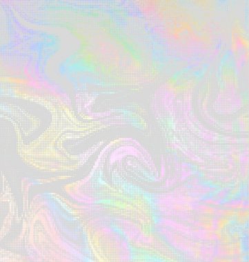 Vector holographic halftone design. Abstract iridescent texture, with pastel colors inspired from the 80s 90s aesthetics. clipart
