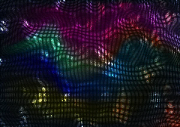 Vektor Abstrakten Hintergrund Winkende Und Fließende Glänzende Pixel Hintergrund Der — Stockvektor