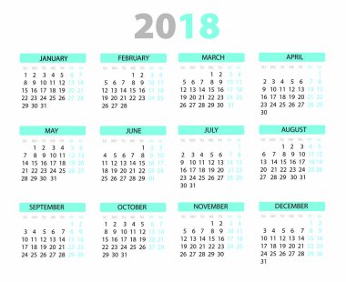 Takvim 2018 takvim Kılavuzu