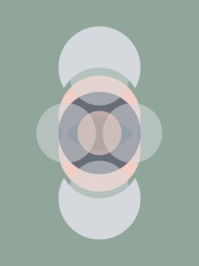 Yüzyıl ortası stili coğrafi baskı.