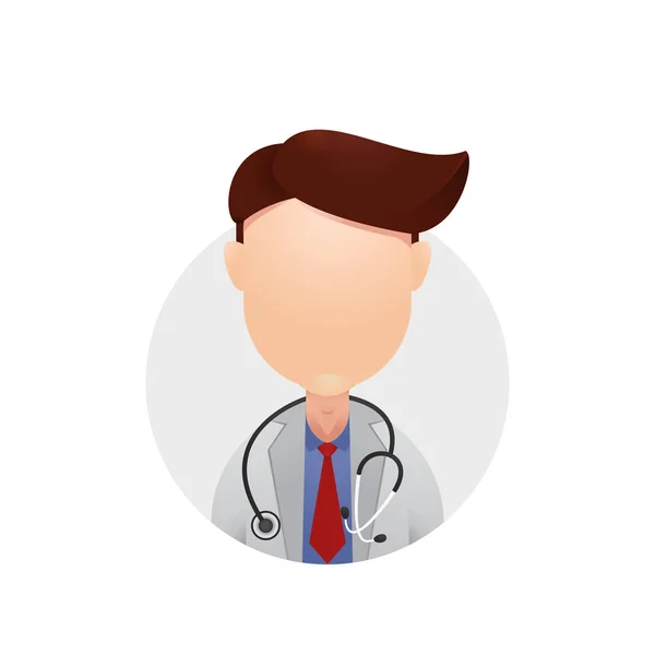 Γιατρός avatar κεφάλι πρόσωπο απλή εικόνα εικονίδιο — Διανυσματικό Αρχείο