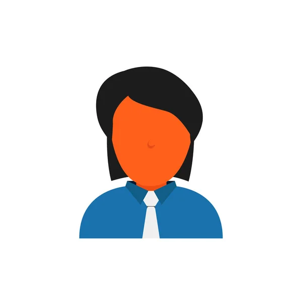 Krátké vlasy žena avatar v oranžovém stylu — Stockový vektor