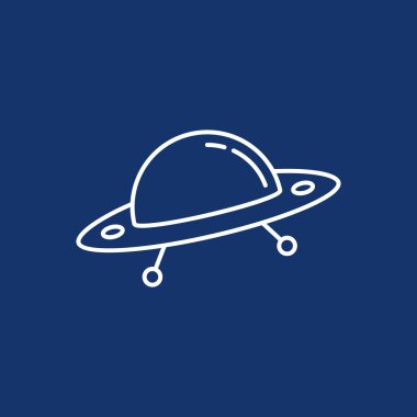 Basit uzaylı uzay gemisi ya da ana hatlı UFO simgesi ya da monolin tarzı