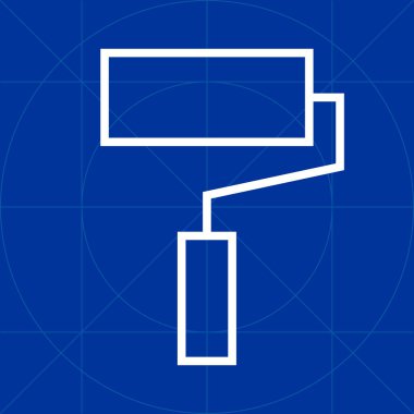 Boya fırçası basit dış hat simgesi