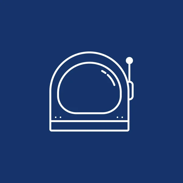 Ruimteman of astronaut helm pictogram in omtrek of monoline stijl — Stockvector