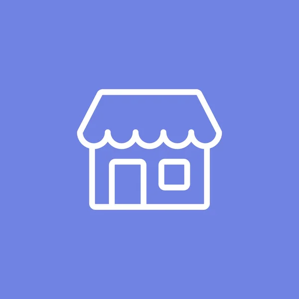 Einfaches Symbol für Geschäft oder Ladenzeile — Stockvektor