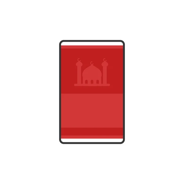Moslem Prayer rugs simple flat icon for Ramadan