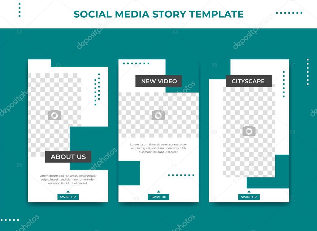 Instagram story template in modern and simple metro style good also for brochure, flyer or social media ad