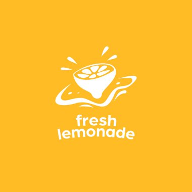 Taze limonata siluet logo simgesi