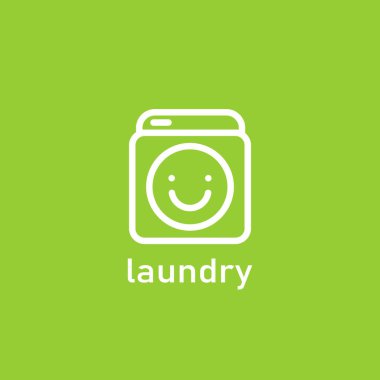 Mutlu çamaşır yüzü logo tasarımı