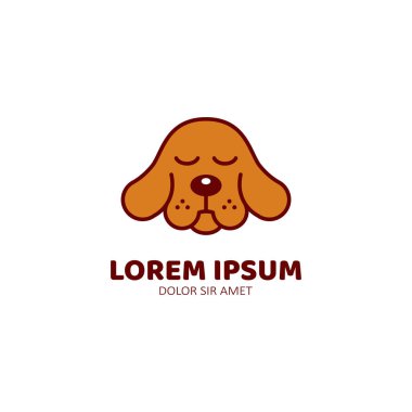 Bilge ve sakin yaşlı Bernard Dog kafası logosu