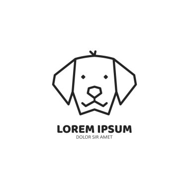 Golden retriever köpek yetiştiricisi ana hatlı logo