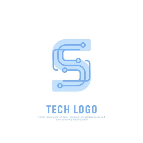 Símbolo do logotipo da tecnologia futura. Carta T tecnologia ícone símbolo logotipo — Vetor de Stock