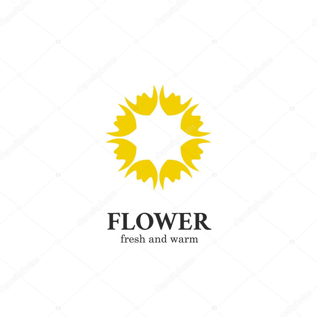 Abstract flower logo icon symbol