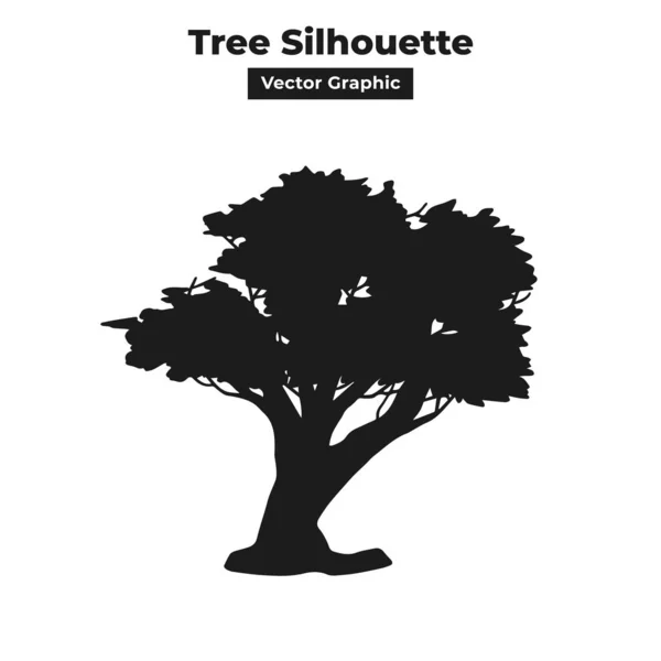 Malabarismo árvore floresta silhueta vetor gráfico design isolado — Vetor de Stock