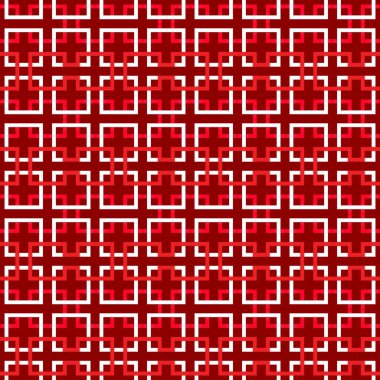 Kare geometrik Çinli yumuşak beyaz deseni