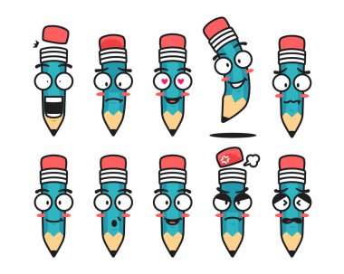 Karton kutu emoji çizgi film karakteri maskotu kiti şirin bir tarzda