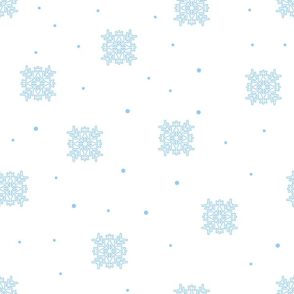 Flocons de neige bleu avec motif de points, fond. Allume vectorielle, style sans couture. Élément de conception . — Image vectorielle