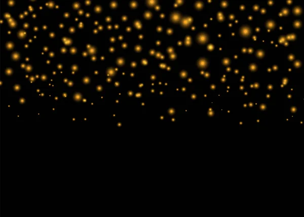 Chute de l'or flou lueur autour de la pointe. Illustration vectorielle de Noël, nouvel an, modèle. Capacité de superposer des arrière-plans isolés . — Image vectorielle
