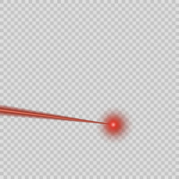 Векторный красный лазерный луч на изолированном прозрачном фоне. Элемент дизайна . Лицензионные Стоковые Иллюстрации