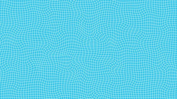 Wavy white grid on a blue background. Vector illustration.