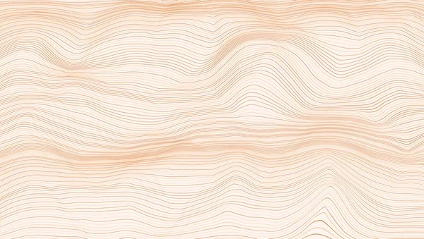 Wavy brown parallel lines. Wave effect, 3D, convexity. Vector illustration background. — 图库矢量图片