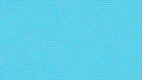 Wavy white grid on a blue background. Vector illustration. Stockillustration
