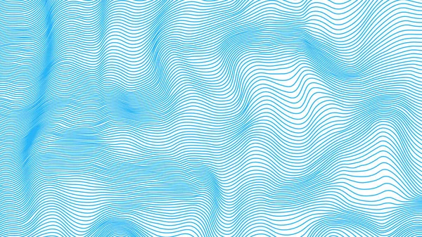 Linhas sinuosas e deformadas abstratas. Onda azul, modelo. Ilustração vetorial . — Vetor de Stock