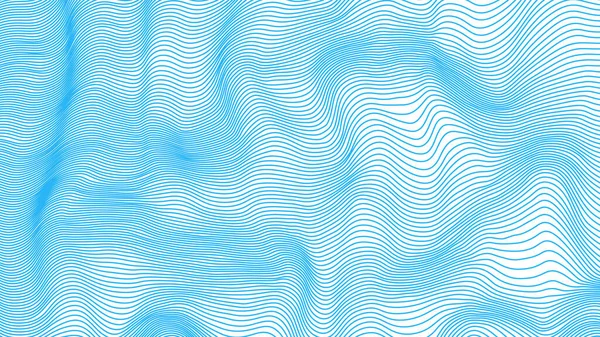 Abstrakte gewundene, deformierte Linien. Blaue Welle, Vorlage. Vektorillustration. Stockvektor