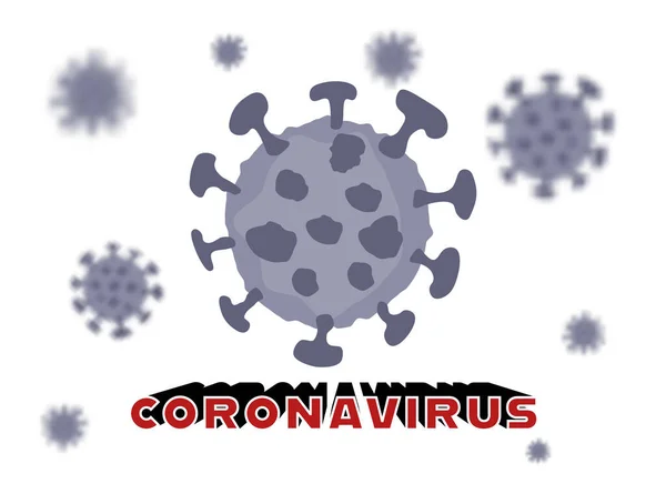 Ιός του κερατοειδούς. MERS-Cov. Πανδημία. 2019-nCoV. Διάνυσμα αφηρημένο κύτταρο του ιού. Ανοσολογία, επιδημιολογία. — Διανυσματικό Αρχείο
