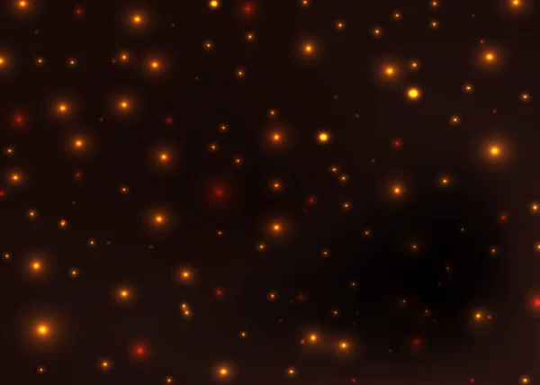 Abstrakte gelbe Lichtsterne. Hintergrund der Vektorillustration. lizenzfreie Stockvektoren